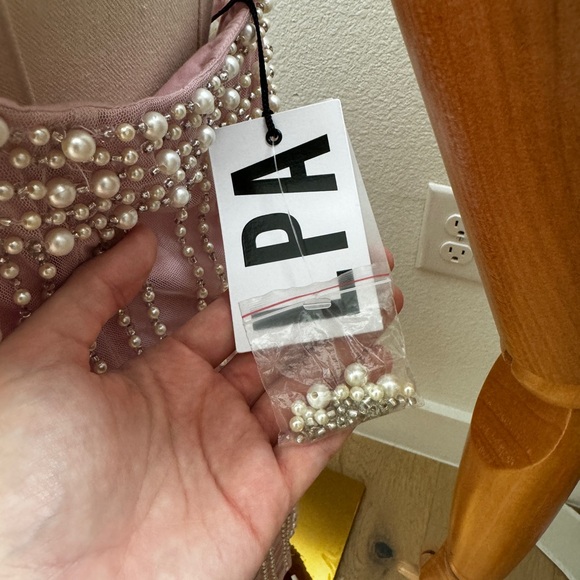 NWT: LPC Lelia mini pink faux pearl embellishment dress - Picture 7 of 7